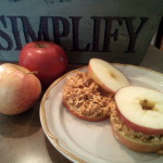 Nutty Granola & Apple Sandwiches