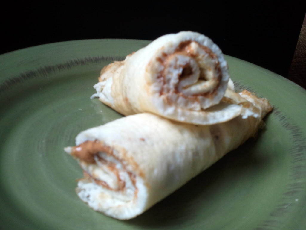 Peanut Butter Egg White Roll Up