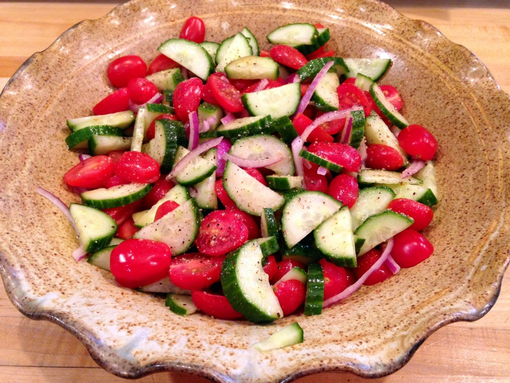 Cucumber,Tomato & Red Onion Salad