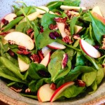 Spinach, Apple & Cranberry Toasted Pecan Salad