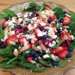 Strawberry & Blueberry Feta Spinach Salad