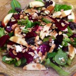 Mixed Greens With Beets, Apples, Toasted Almonds & Feta