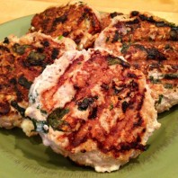 Sun-Dried Tomato, Spinach & Feta Turkey Burgers