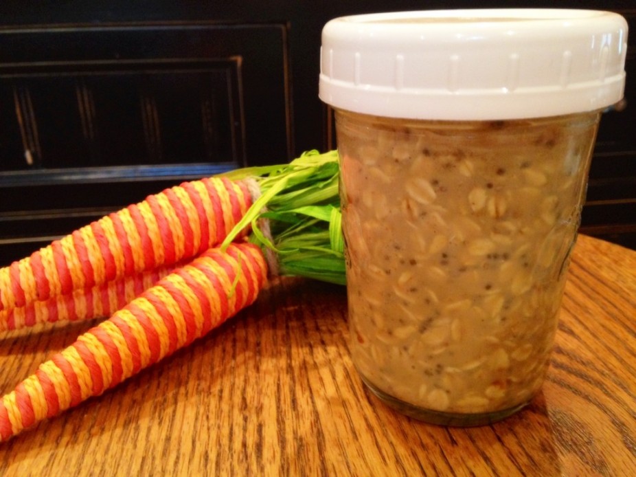 Carrot Cake Oatmeal In A Jar