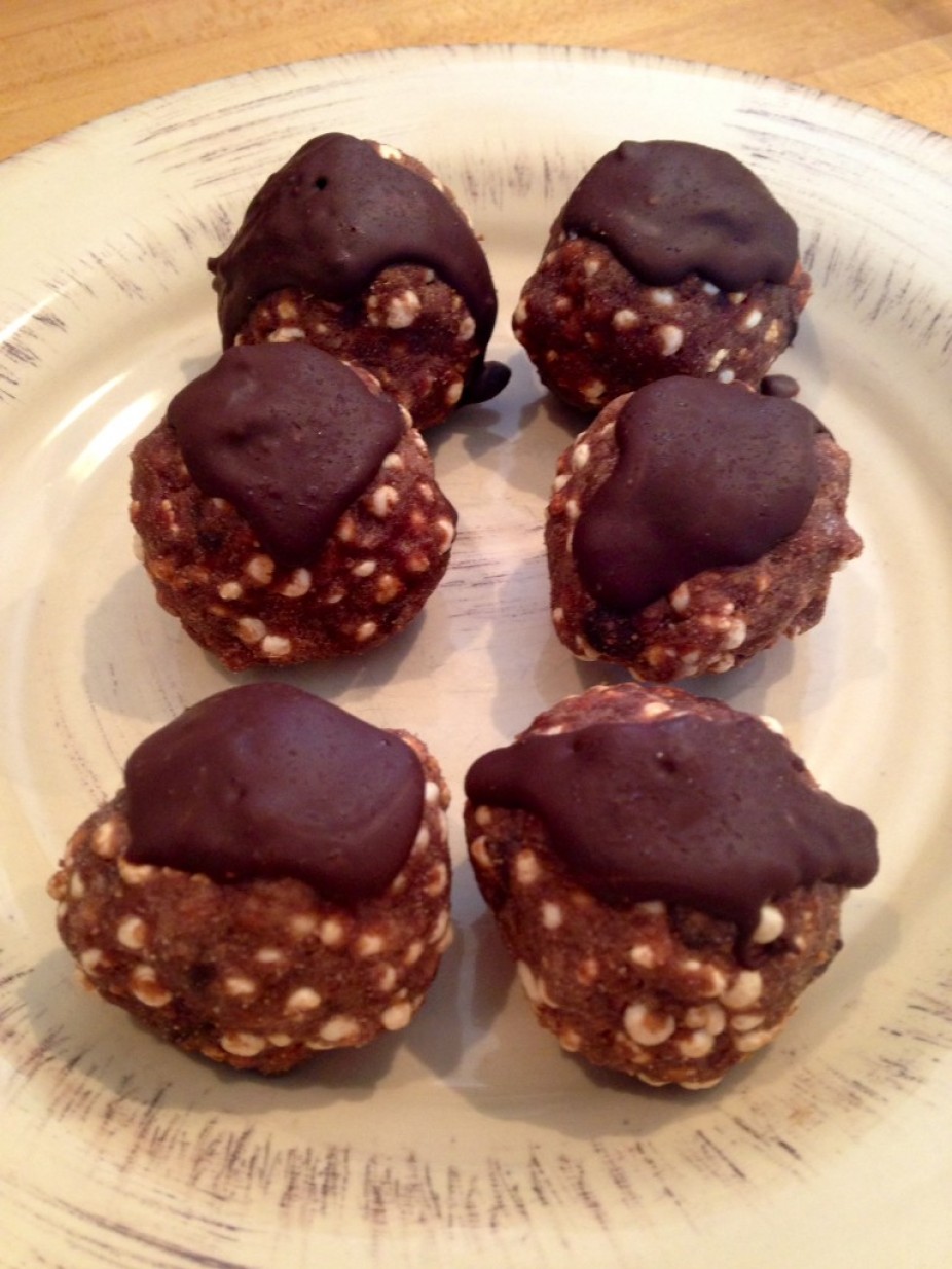 Peanut Butter Cup Protein Balls