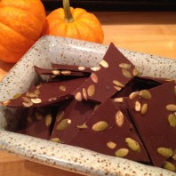 Salted Dark Chocolate Pumpkin Bark