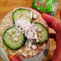 Open Faced Rice Cake Sandwiches