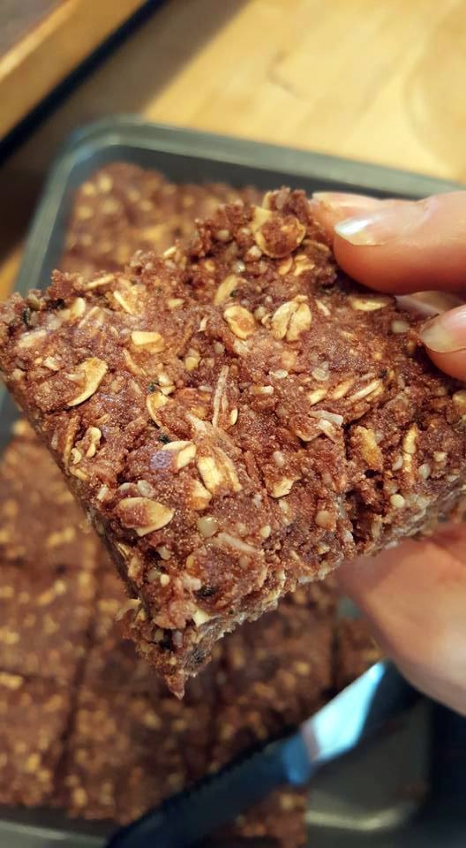 No Bake Peanut Butter & Dark Chocolate Oat Bars