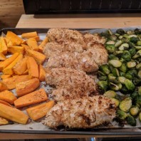 One Pan Baked Coconut Chicken With Veggies