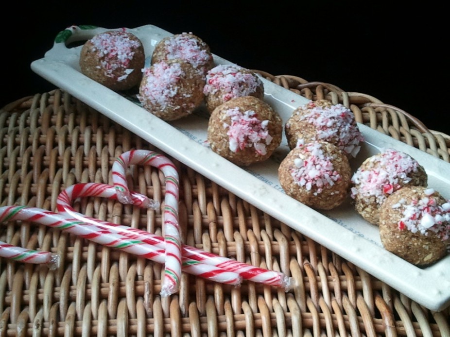 Candy Cane Protein Balls