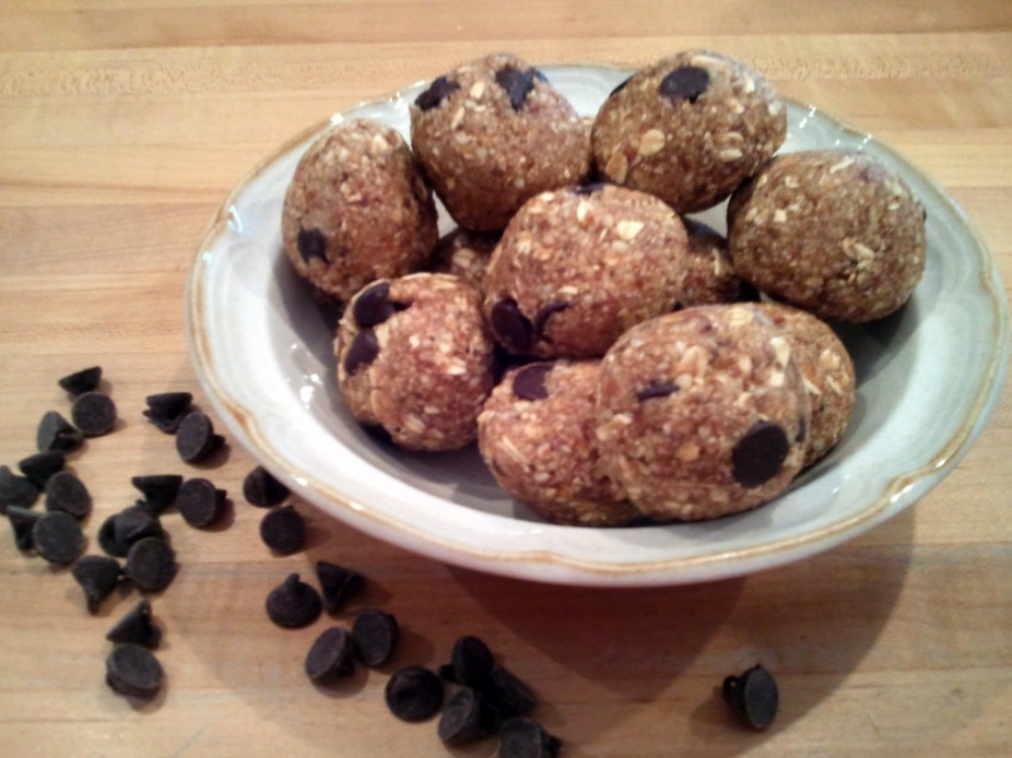 Chocolate Chip Cookie Dough Protein Balls