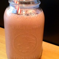 Chocolate Covered Strawberry Protein Smoothie