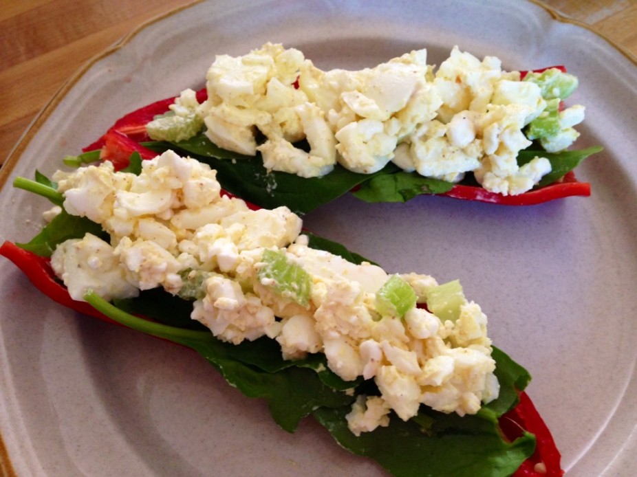 Egg Salad Stuffed Peppers