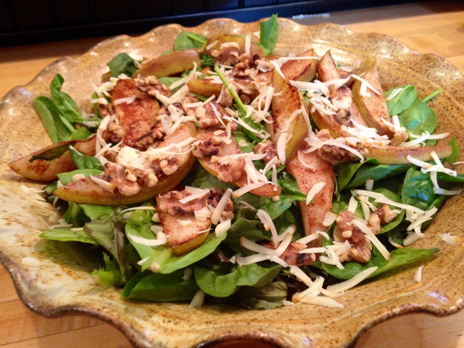 Warm Pear & Toasted Walnut Salad