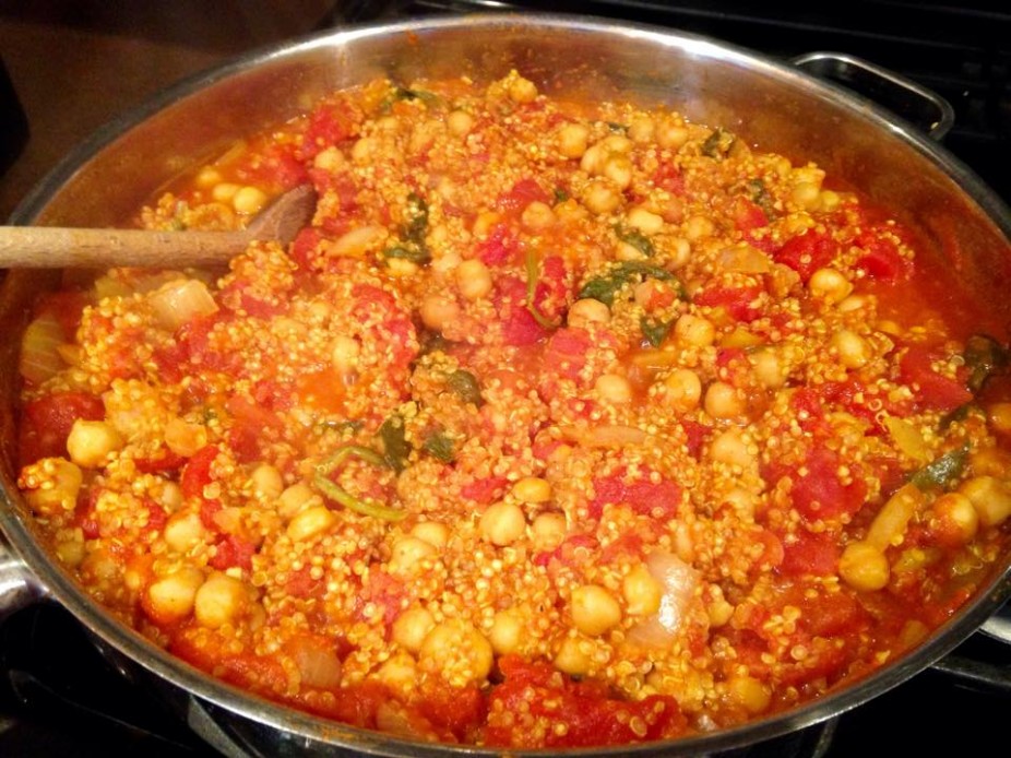 One Pot Curried Chickpea Quinoa Stew