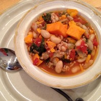 Sweet Potato, White Beans & Spinach Turkey Stew