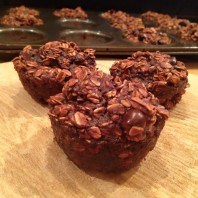 Triple Chocolate Oatmeal Muffins