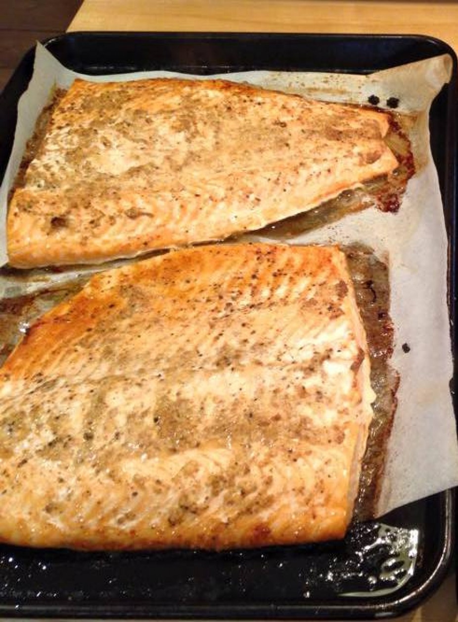 Simple Baked Dijon Salmon