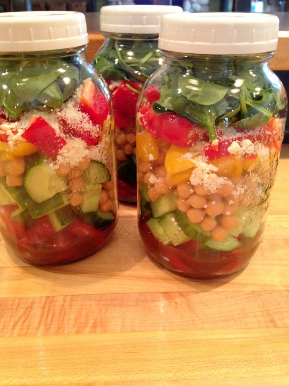 Greek Salad In A Jar