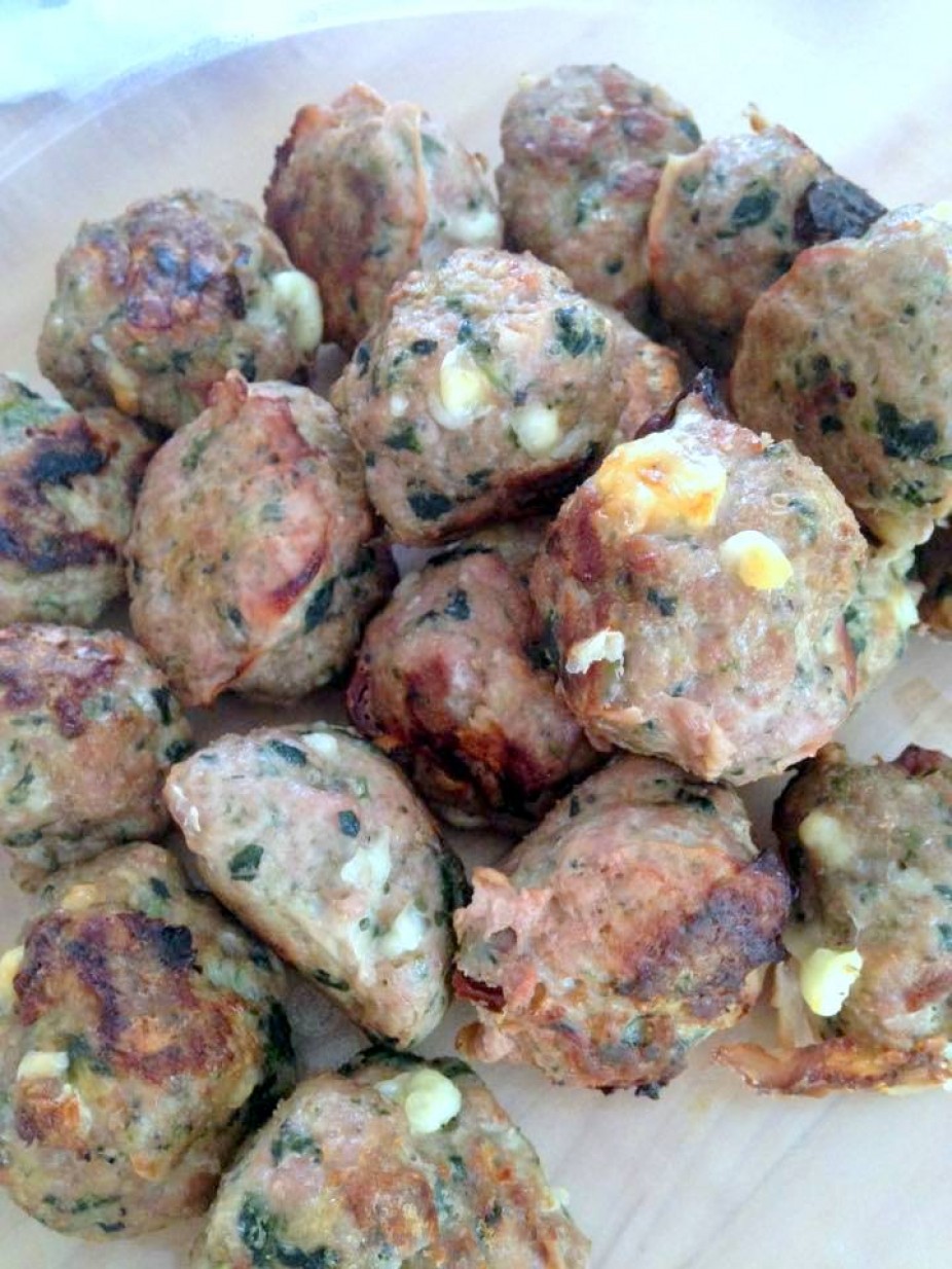 Sun Dried Tomato, Spinach & Feta Meatballs