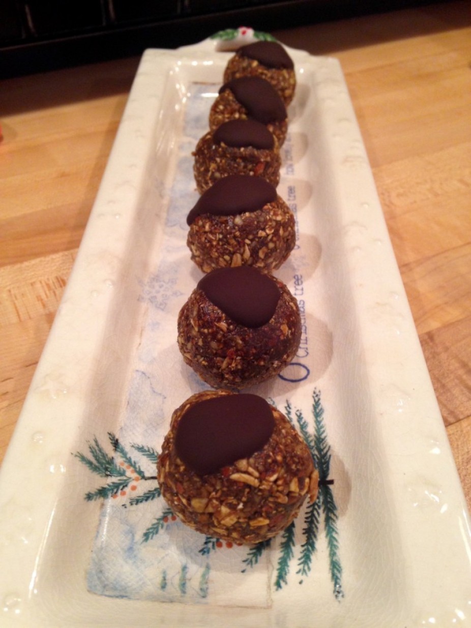 Chocolate Gingerbread Cookie Protein Balls