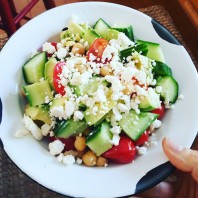 Simple Chickpea, Tomato & Avocado Salad