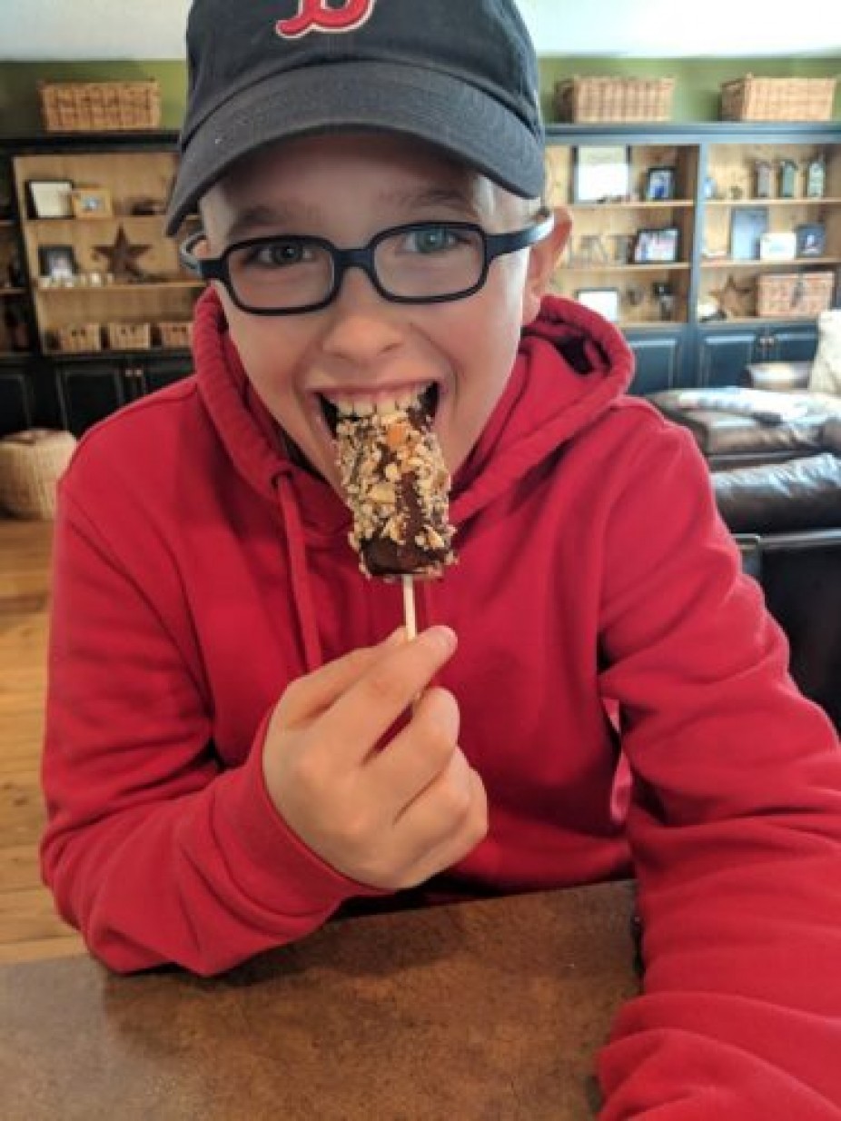 Frozen Chocolate Nutty Banana’s On A Stick