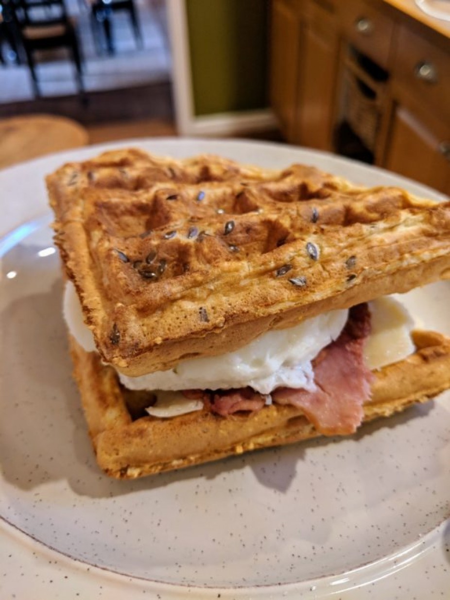 Flax Waffle Breakfast Sandwich