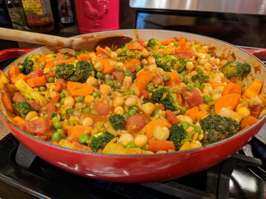 Chickpea & Lentil Curried Stew