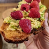 Avocado Toast With Raspberries