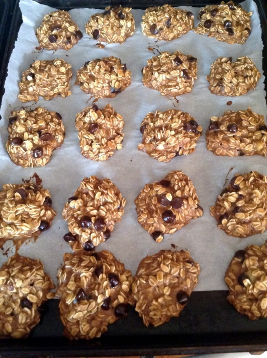 Banana Chocolate Chip Cookies