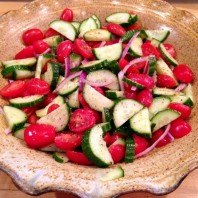 Cucumber,Tomato & Red Onion Salad